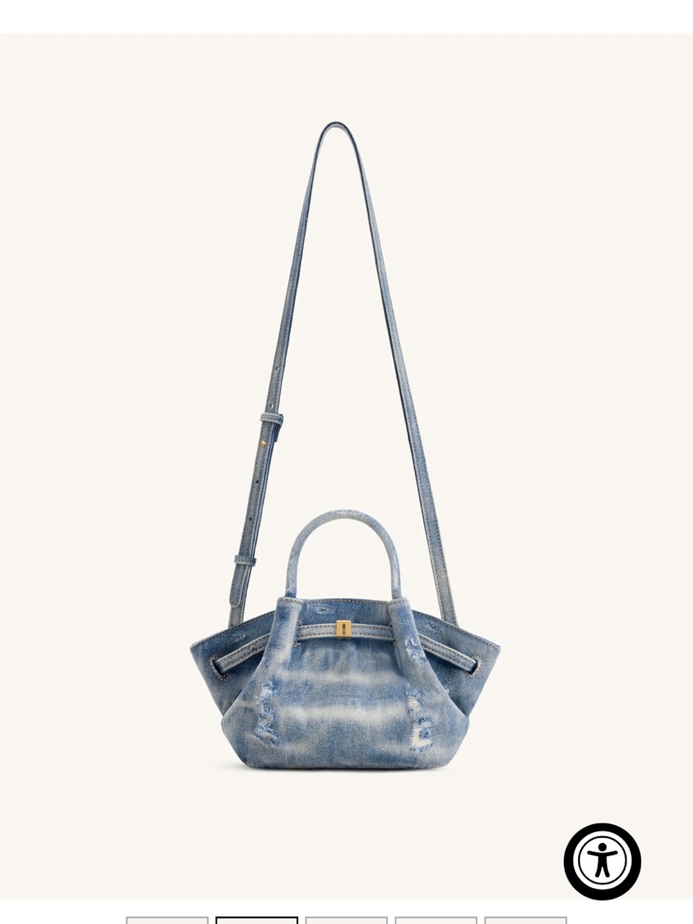 JW PEI Hana Denim Mini Tote Bag - Light Blue